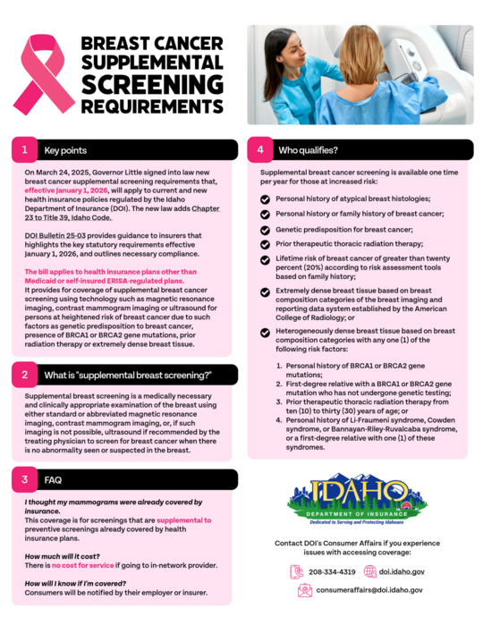screening fact sheet