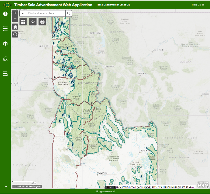 GIS Enabled Timber Sale Advertisement App