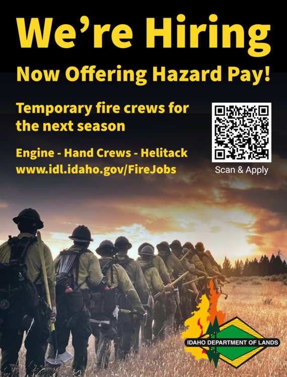 Now Hiring Seasonal Firefighters Flyer - 2023