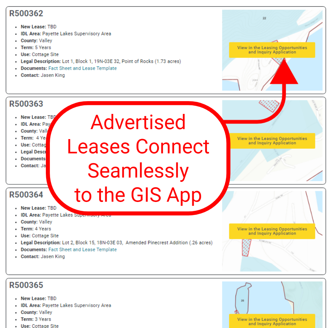Advertised Leases Connect Seamlessly to GIS App