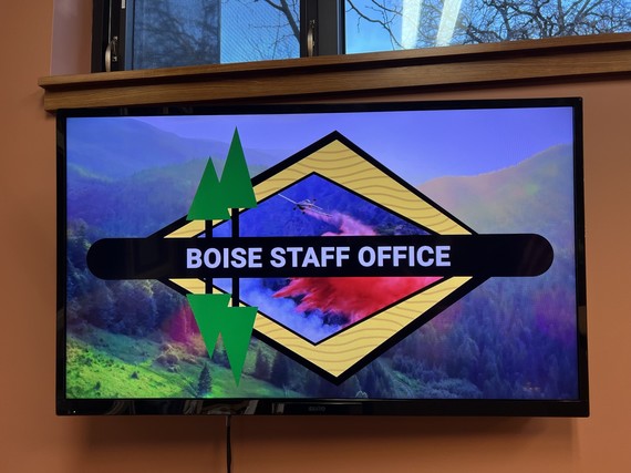 Photo of Digital Signage at Boise Staff Office
