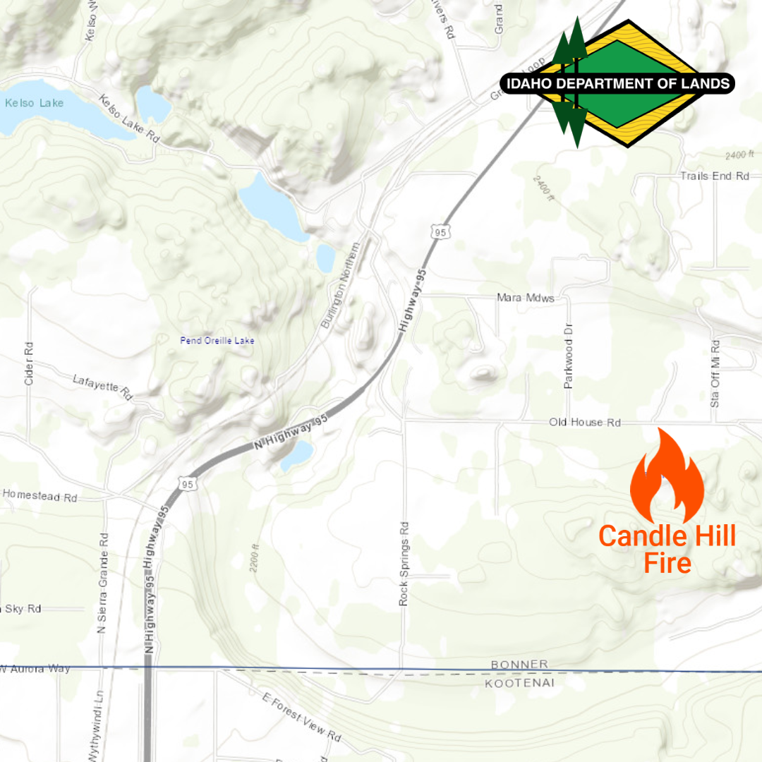 Candle Hill Fire Map - July 2023
