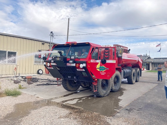 Dustin in Fire truck