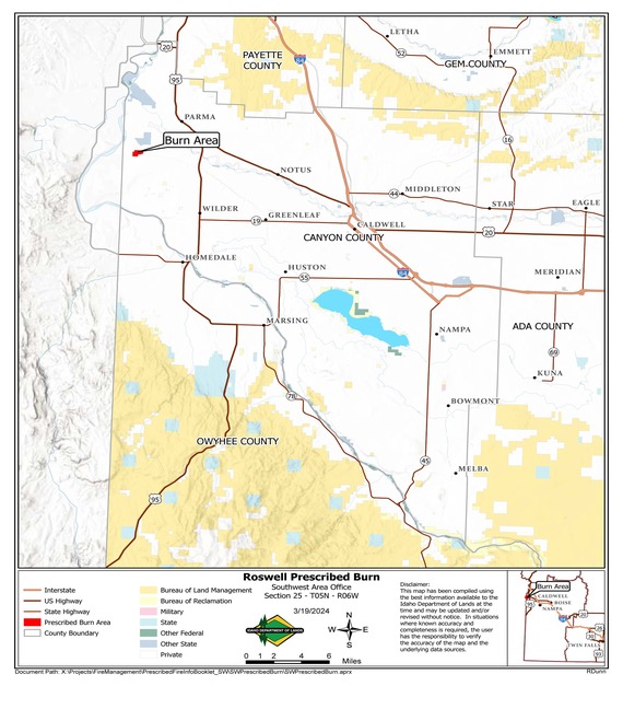 Roswell Marsh Prescribed Burn map