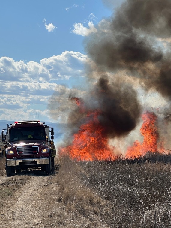 Firetruck & flames