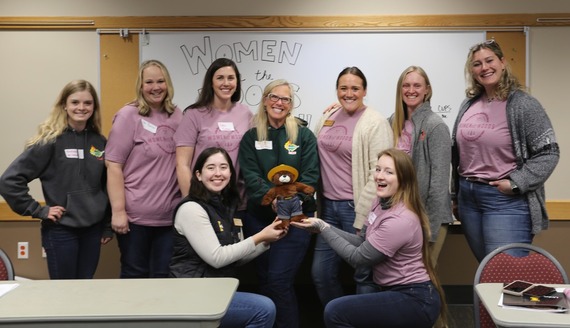 Bear in a Chair with Women in the Woods!