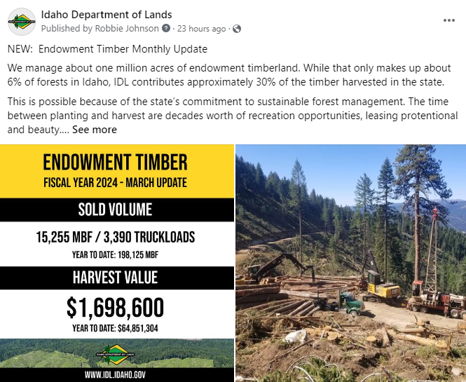 March Endowment Timber Report