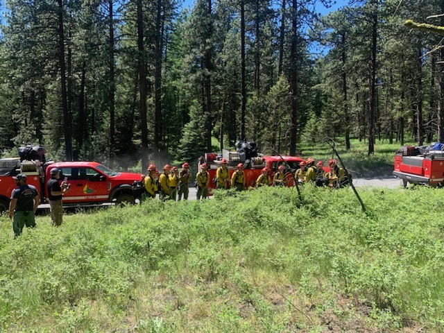 IDL firefighters practice during mock fire