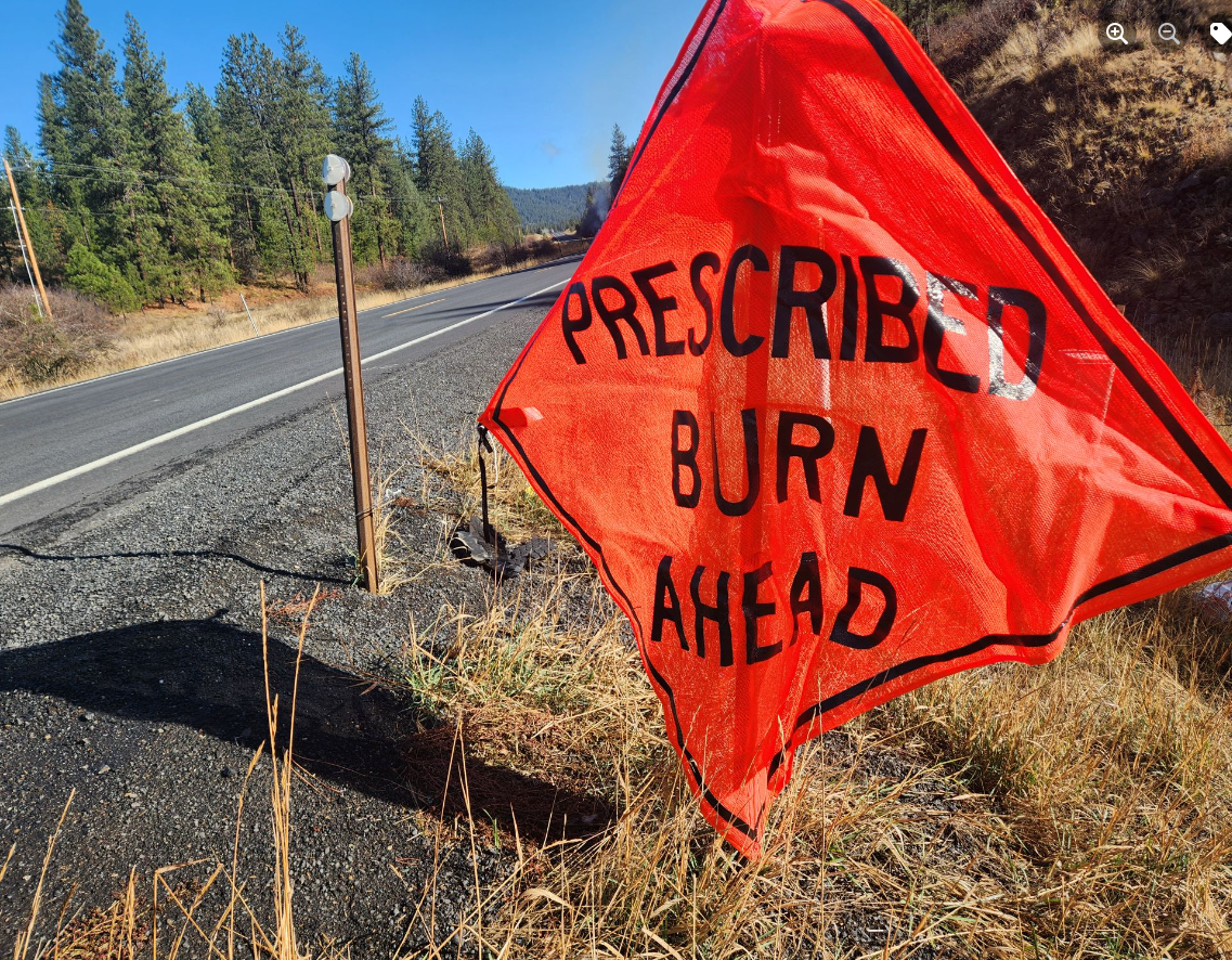 Prescribed burn sign