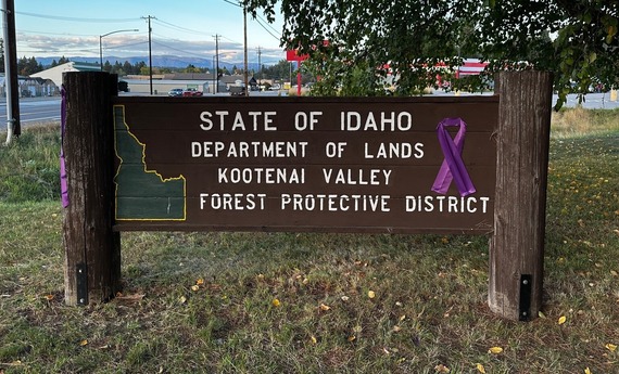 Purple Ribbon at Kootenai Valley Forest Protective District