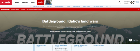 Headline for Battleground:Idaho's land wars