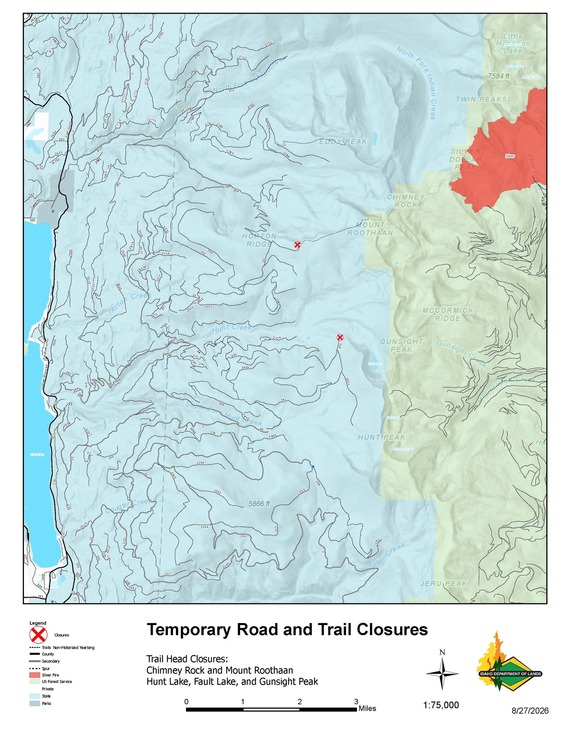 Silver Fire Closure Map