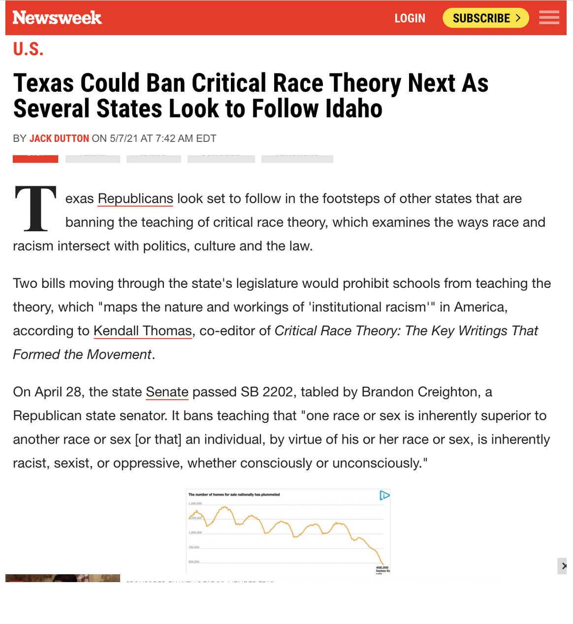 Idaho Critical Race Theory and Texas - Newsweek