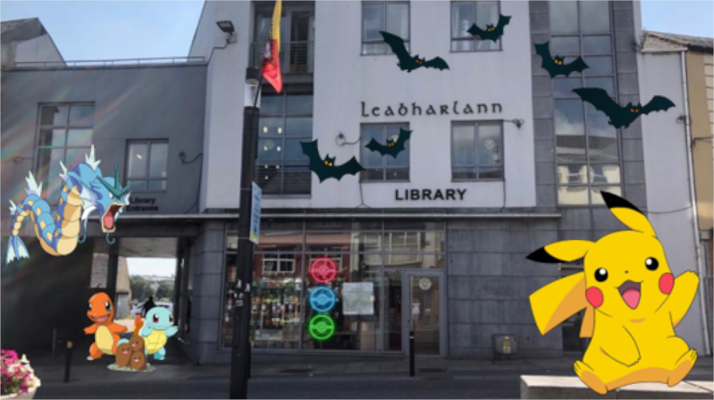 Pokémon outside Mallow Library