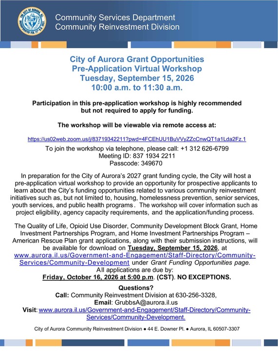 2027 Grant Pre-Application Virtual Workshop
