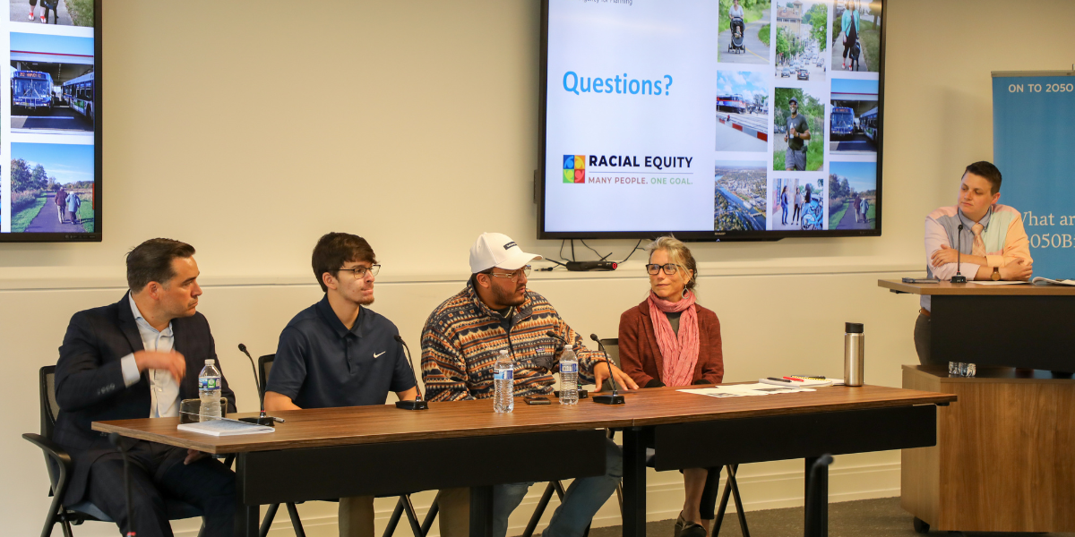 Racial Equity Week webinar panelists speak at the CMAP offices in Chicago