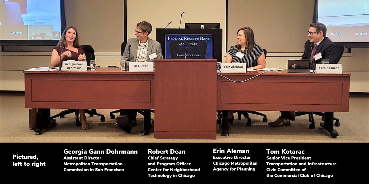 Photo of the panelists who participated in the recent transit discussion