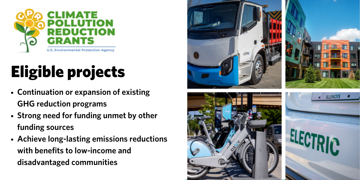 Climate pollution reduction grants for January 2024 CMAP newsletter