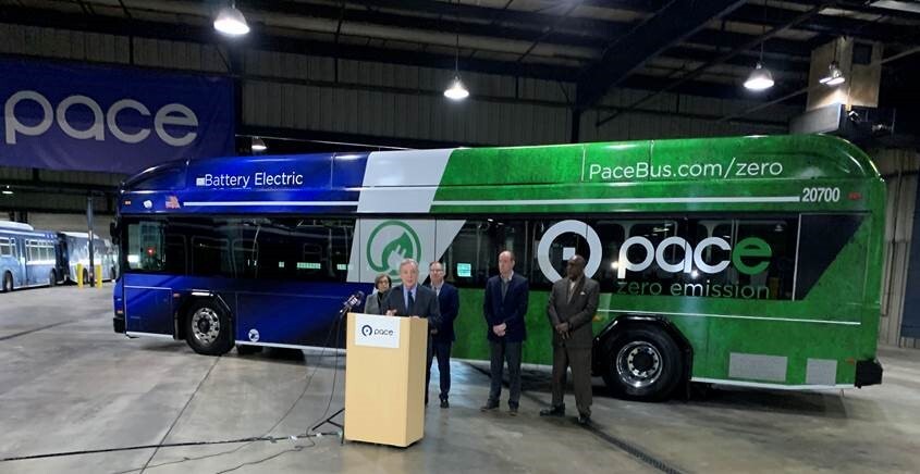 An electric Pace bus vehicle