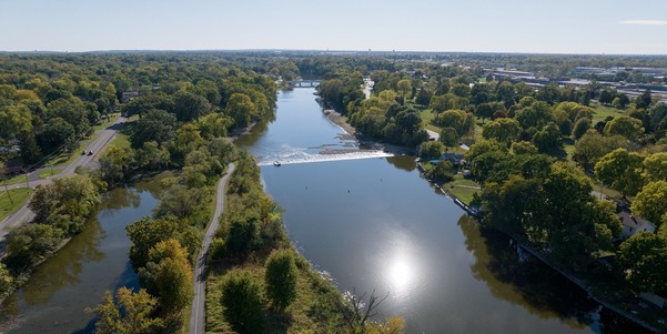 Fox River in Montgomery, IL.