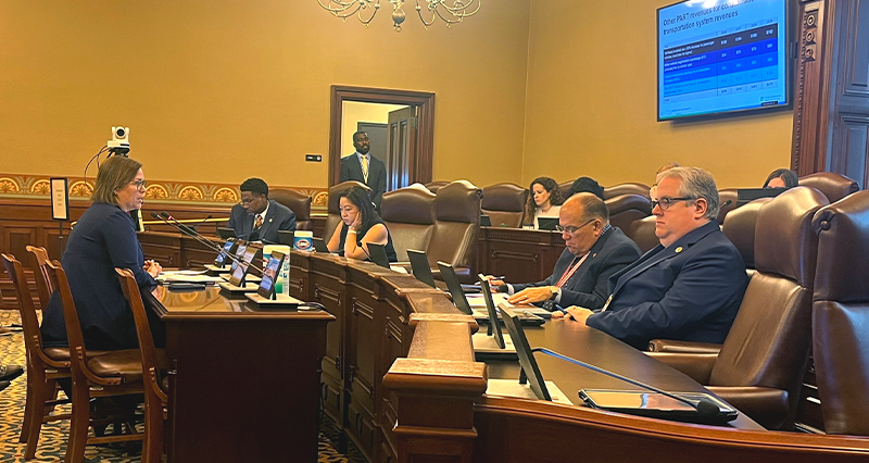 CMAP Executive Director Erin Aleman testifying at House Executive Committee Hearing