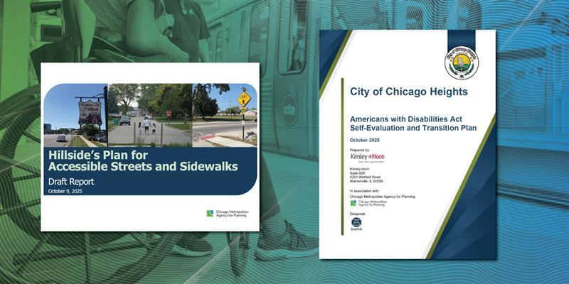 Covers of Chicago Heights and Hillsides ADA Plans