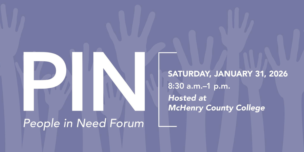 Logo for the PIN People in Need Forum in McHenry County