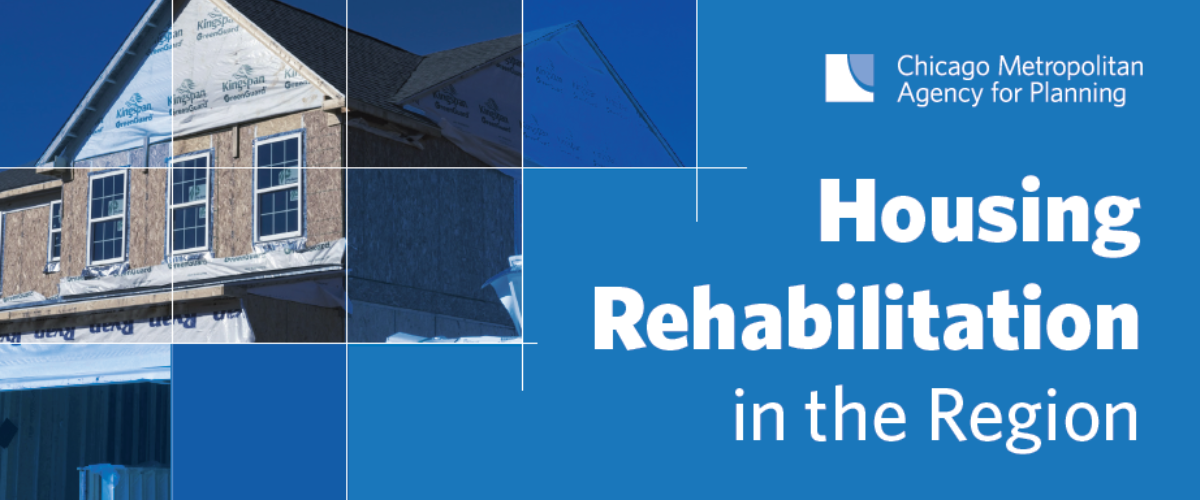 Illustrated graphic with text "Rehabilitating Housing in the Region"