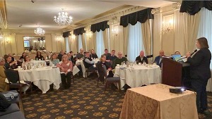Overview image of audience at Union League Club luncheon