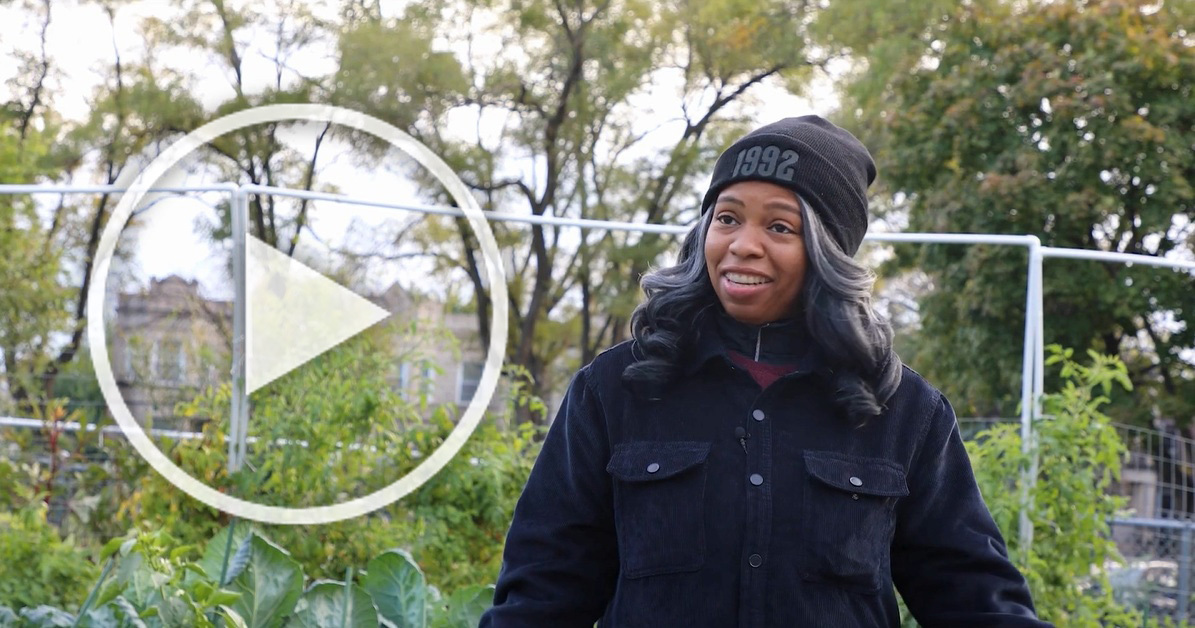 LaShawn Miller in garden