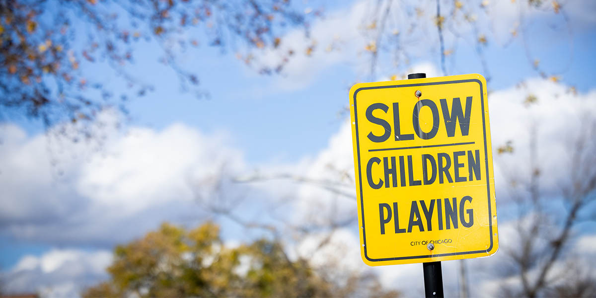 slow zone sign