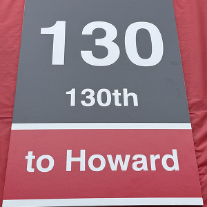 Terminus sign for station on extended red line