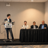 Jesse moderating at Transport Chicago