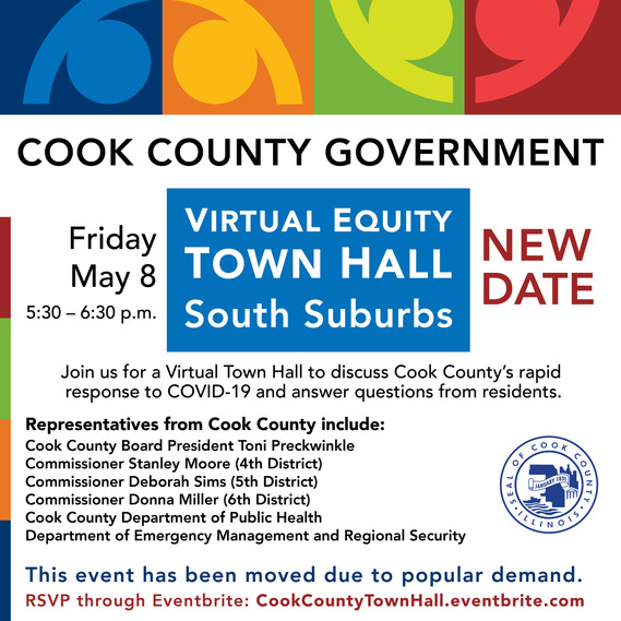 Cook County Virtual Equity Town Hall: South Suburbs - English Flyer