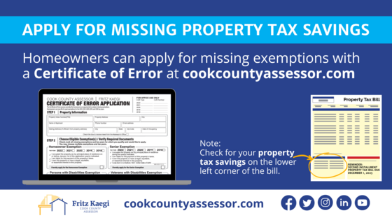 Apply for a Certificate of Error Image