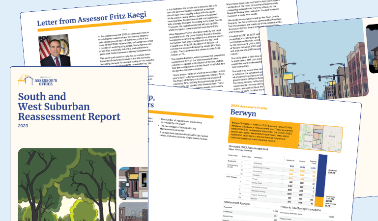 2023 South and West Suburban Cook County Reassessment Report graphic