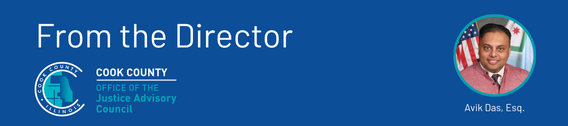 Message from the director header with JAC logo and Avik Das photo