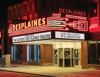 Des Plaines Theatre Marquee PNG 