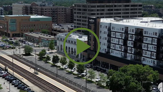 Access the redevelopment update video for 'The Dime', a restaurant coming soon to 678 Lee Street in downtown Des Plaines