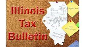 Bulletin Board with text Illinois Tax Bulletin