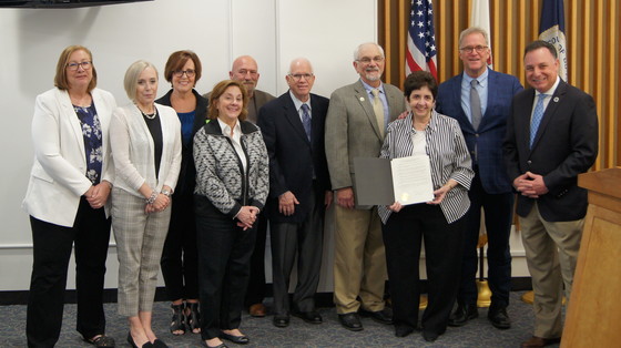 County Board presents Odeum Farewell proclamation