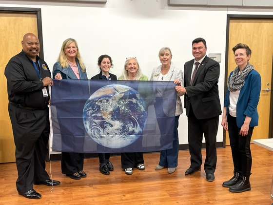 Addison Public Library Earth Flag