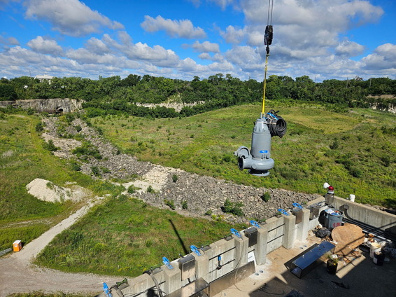 west lobe pumps craned in