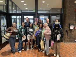 Group Photo of COD students, Cool DuPage Staff, and the Executive Director of SCARCE