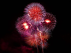 Photo of Fireworks in the night sky