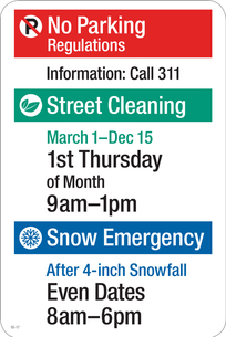 No Parking signage 2016