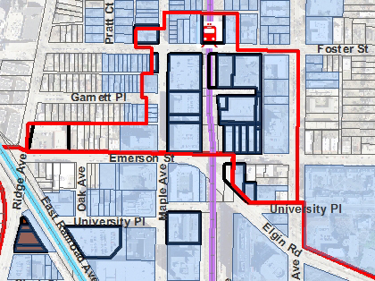 North Downtown Planning map