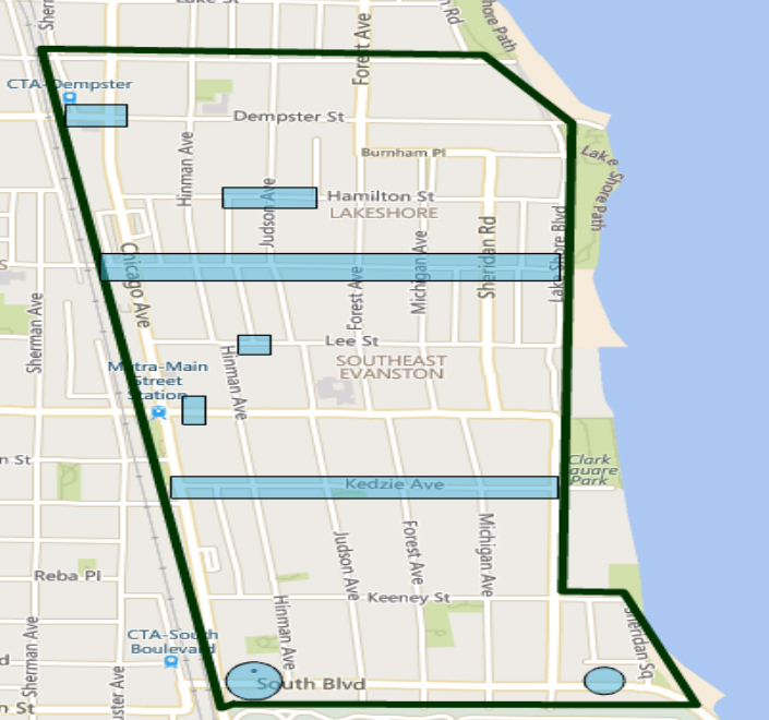 RCN map for southeast Evanston