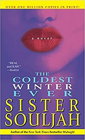 coldest winter ever book cover red lips purple and pink background
