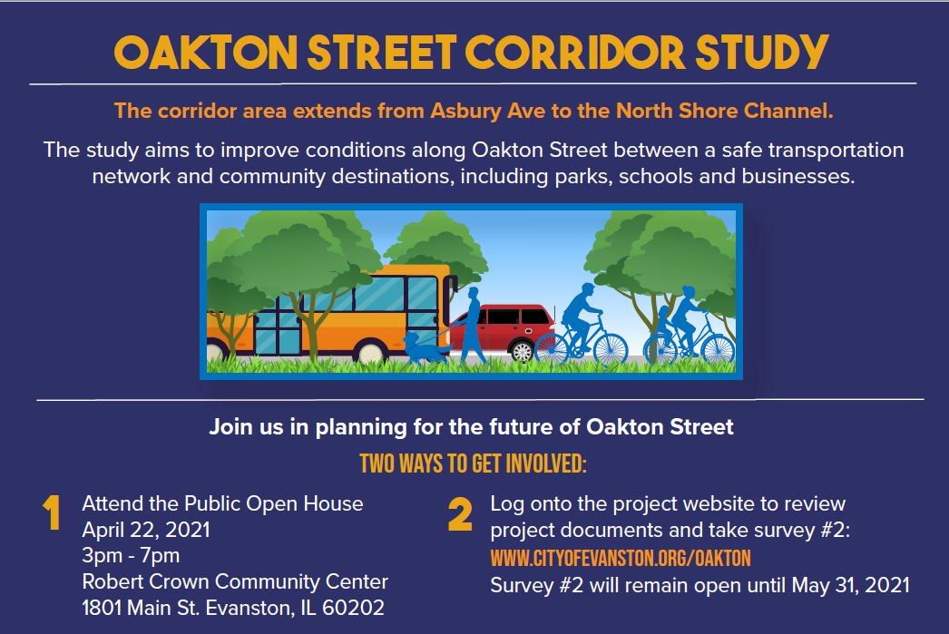 Oakton Street Corridor Study open house, April 22, 2021